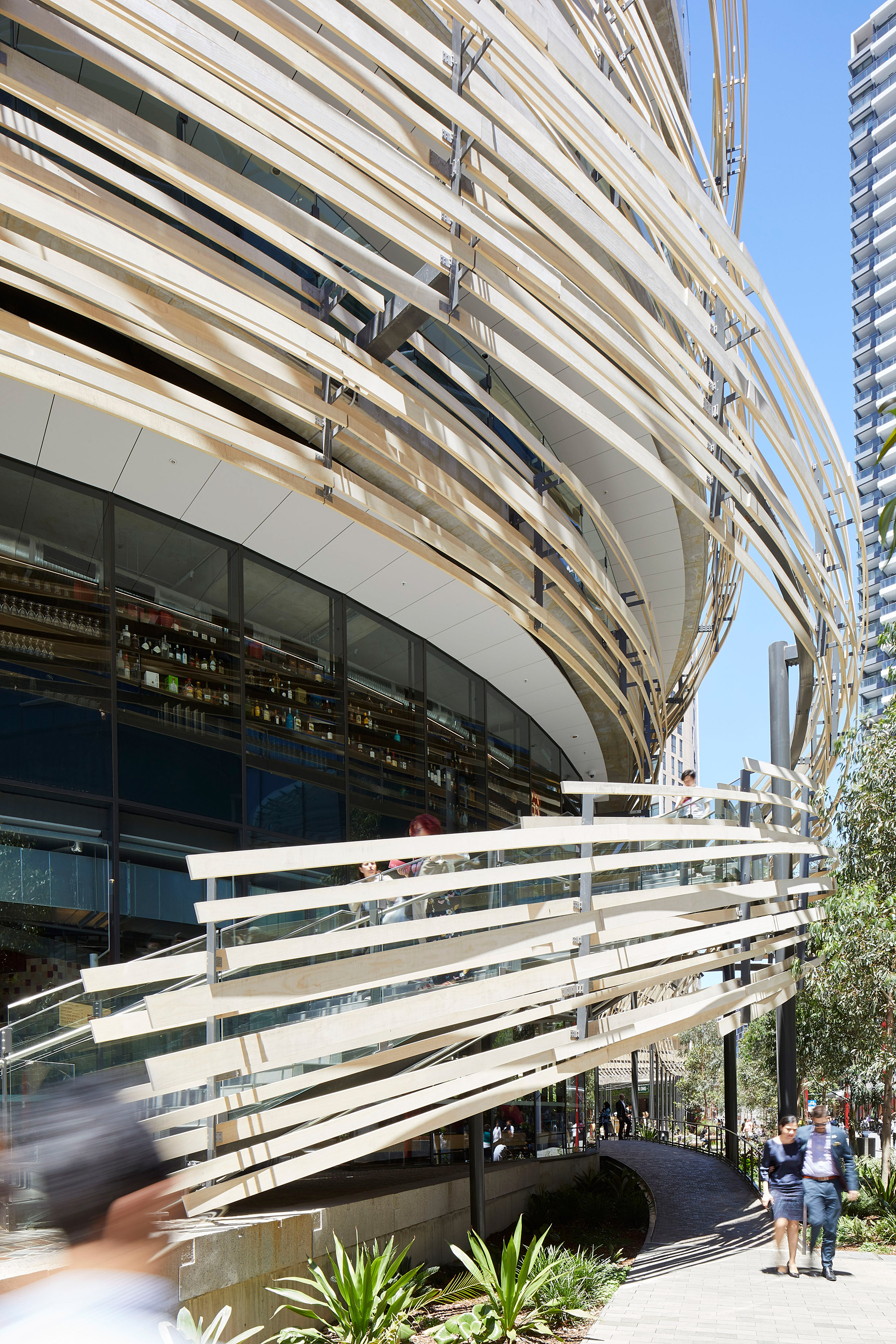 The building is accessible and recognizable from multiple directions.